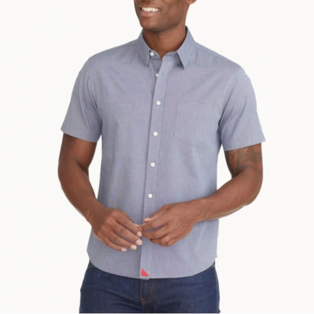 UNTUCKit Petrus Short Sleeve Wrinkle Free Slim Fit Button Down Shirt